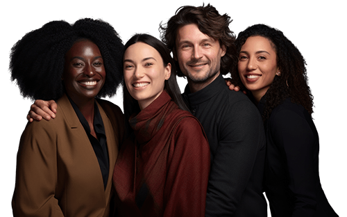 Diverse group of people using the Ethnicity AI app